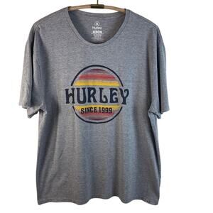Hurley Men’s Gray Tee With Hurley Logo Size XL
